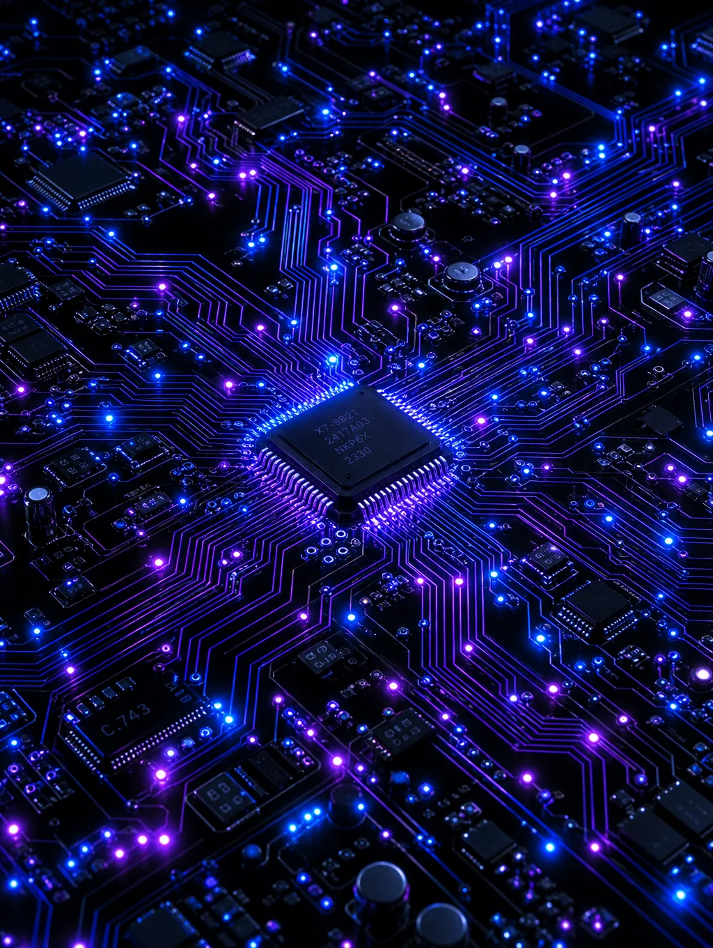 Abstract visualization of neural networks and data flow